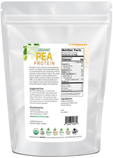 Pea Protein - Organic back of the bag image 5 lb 