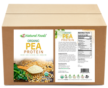 Pea Protein - Organic front and back label image for bulk