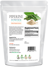 Piperine Extract Powder back of the bag image 1 oz