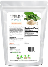 Piperine Extract Powder back of the bag image 4 oz