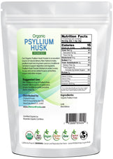 Back of the bag photo of Psyllium Husk (Powder) - Organic Herbs & Spices Z Natural Foods 