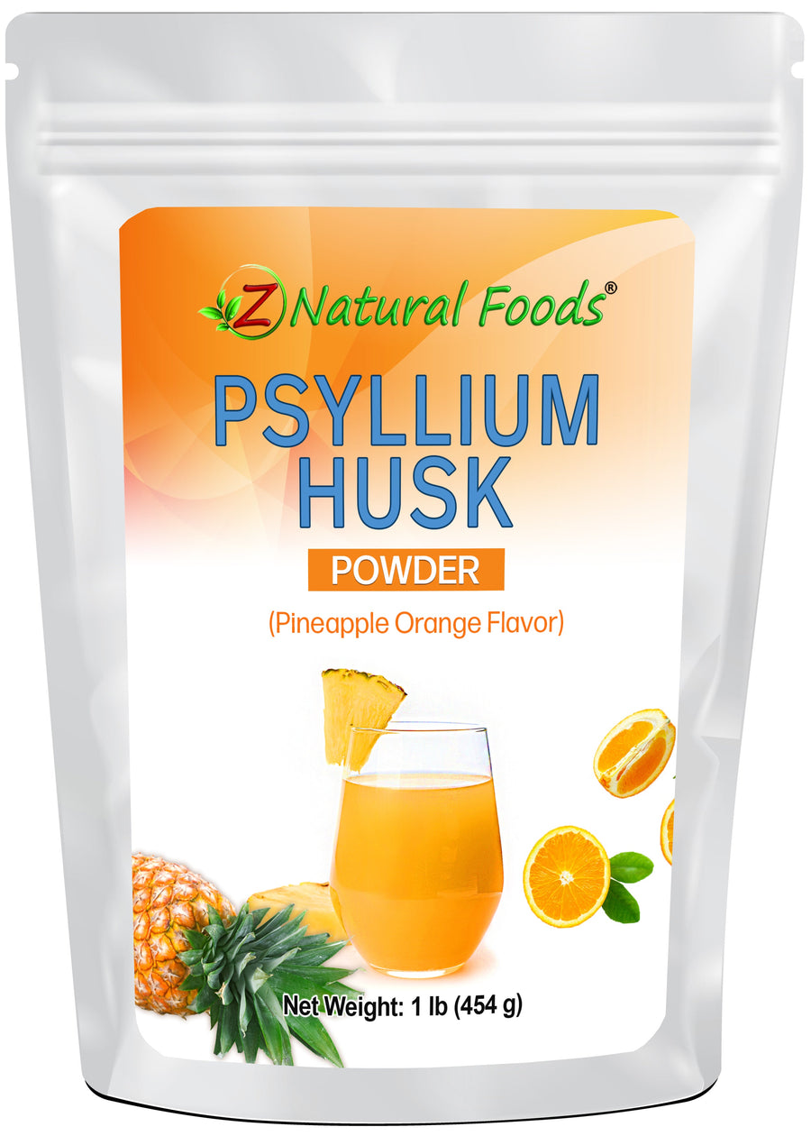 Front of the bag image of Psyllium Husk Powder Pineapple Orange Flavor 1 lb