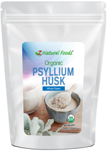 Photo of front of 3 lb bag of Psyllium Husk (Whole Flakes) - Organic