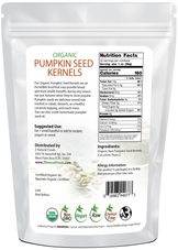 Pumpkin Seed Kernels - Organic back of the bag image 2 lbs 