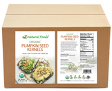 Pumpkin Seed Kernels - Organic front and back label image for bulk