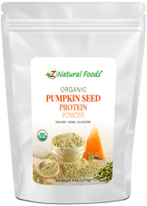 Photo of front of 5 lb bag of Pumpkin Seed Protein - Organic