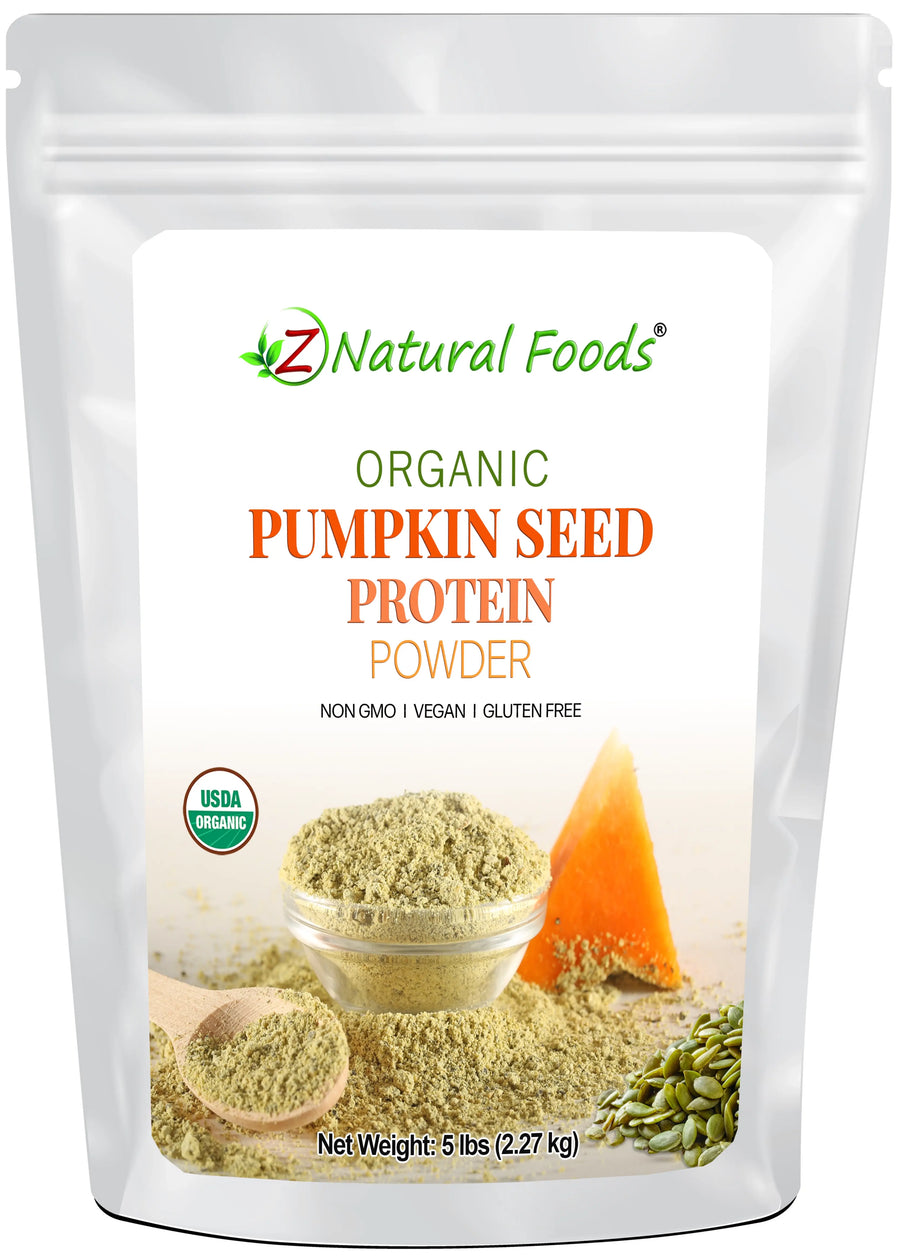 Photo of front of 5 lb bag of Pumpkin Seed Protein - Organic