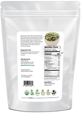 Photo of back of 5 lb bag of Pumpkin Seed Protein - Organic