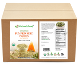 Photo of front and back label image of Pumpkin Seed Protein - Organic in bulk