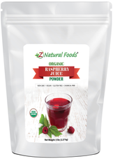 Photo of front of 5 lb bag of Raspberry Juice Powder - Organic