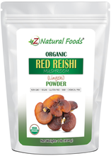 Front bag image of Red Reishi Mushroom Powder (Lingzhi) - Organic 1 lb