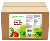 Rose Hip powder organic front and back label image in bulk