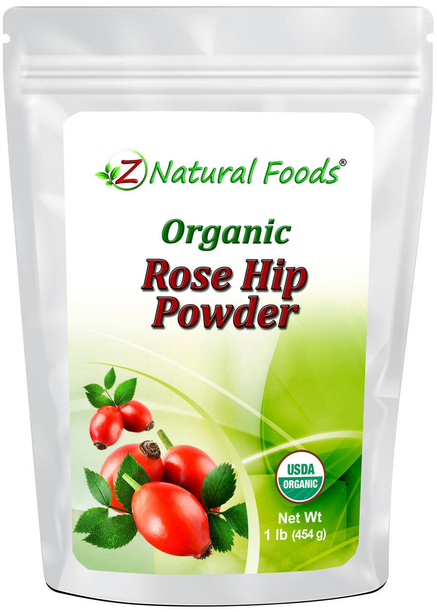 Rose Hip powder organic front of the bag image 1 lb