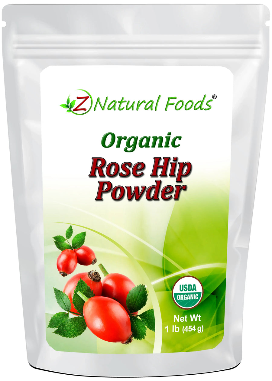 Rose Hip powder organic front of the bag image 1 lb