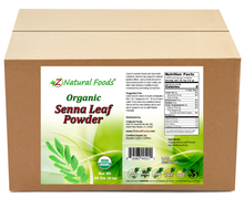 Image of front and back label image of Senna Leaf Powder - Organic in bulk