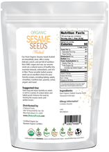 Back of the bag image of Sesame Seeds - Organic Hulled 2 lbs