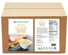 Front and back label image of Sesame Seeds - Organic Hulled in bulk