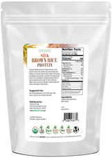 Back of the bag image of Silk Brown Rice Protein Powder - Organic 5 lb