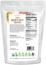 Back of the bag image of Silk Brown Rice Protein Powder - Organic 5 lb
