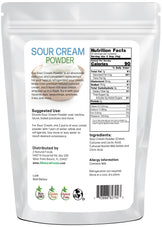 Photo of the back of 1 lb bag of Sour Cream Powder 