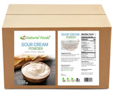 Photo of the front and back label image of Sour cream in bulk