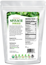 Back of bag image of Spinach Powder - Organic 5lb