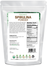 Back of the bag 1 lb image for Spirulina Powder - Organic