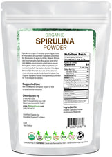 Back of the bag 1 lb image for Spirulina Powder - Organic