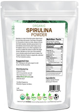 Back of the bag 5 lb image for Spirulina Powder - Organic