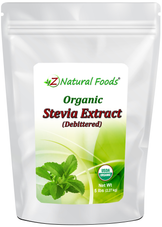 Photo of the front of 5 lb bag of Stevia Extract Powder (Debittered) - Organic