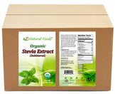 Photo of the front and back label image of Stevia Extract Powder (Debittered) - Organic in bulk