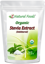 Photo of the front of 2 oz bag of Stevia Extract Powder (Debittered) - Organic