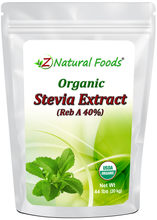 Stevia Extract Powder (Reb A 40%) - Organic front of the bag image in bulk