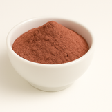 Red powder in a white bowl.