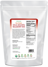 Sun Dried Goji, Golden, Mulberry Mix - Organic back of the bag image 5 lb