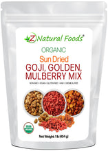 Sun Dried Goji, Golden, Mulberry Mix - Organic front of the bag image 1 lb