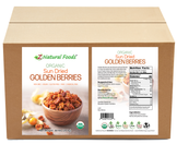 Back and front label image of Sun Dried Golden Berries - Organic in bulk
