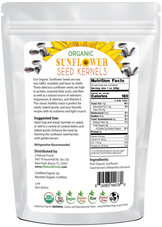 Back of the bag image for Sunflower Seed Kernels - Organic Raw 2 lbs