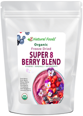 Photo of front of 5 lb bag of Super 8 Berry Blend - Organic Freeze Dried
