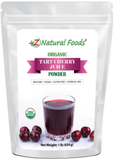 Photo of front of 1 lb bag of Tart Cherry Juice Powder - Organic