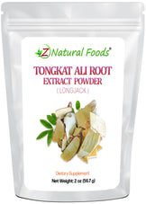 Photo of front of 2 oz bag of Tongkat Ali Root Extract Powder (Longjack)