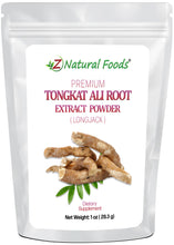 1 oz Tongkat Ali Root Premium Extract Powder (Longjack) front bag image