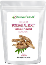 1 oz Tongkat Ali Root Premium Extract Powder (Longjack) front bag image