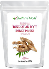 1 oz Tongkat Ali Root Premium Extract Powder (Longjack) front bag image