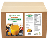 Photo of front and back label image of Turmeric Bone Broth Powder in bulk