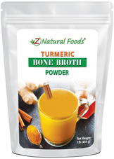 Photo of front of 1 lb bag of Turmeric Bone Broth Powder