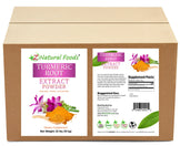 Front and back label image for turmeric extract powder in bulk