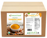 Turmeric Root Powder - Organic front and back label image for bulk