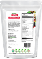 Back of the bag image of Organic Ultimate Superfood Fusion 5 lb 
