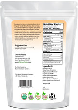 Organic Grass-Fed Vanilla Whey Protein Concentrate back of the bag image 1 lb